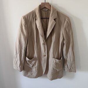Brooks Brothers Women's Warm Lined Blazer Camel Tan Brown - Medium